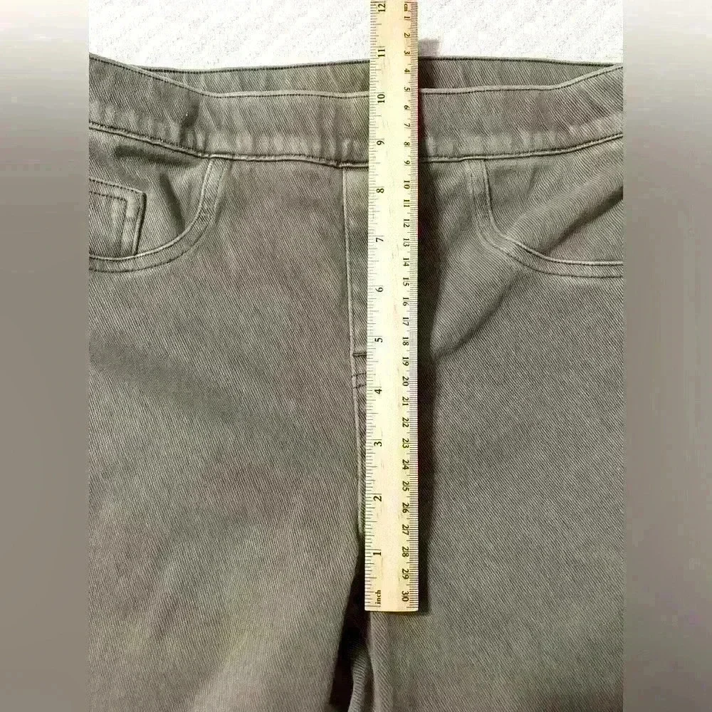 Spanx Gray Denim Pull On Jeans Control Top Shaping Jeggings Size Medium - Picture 6 of 7